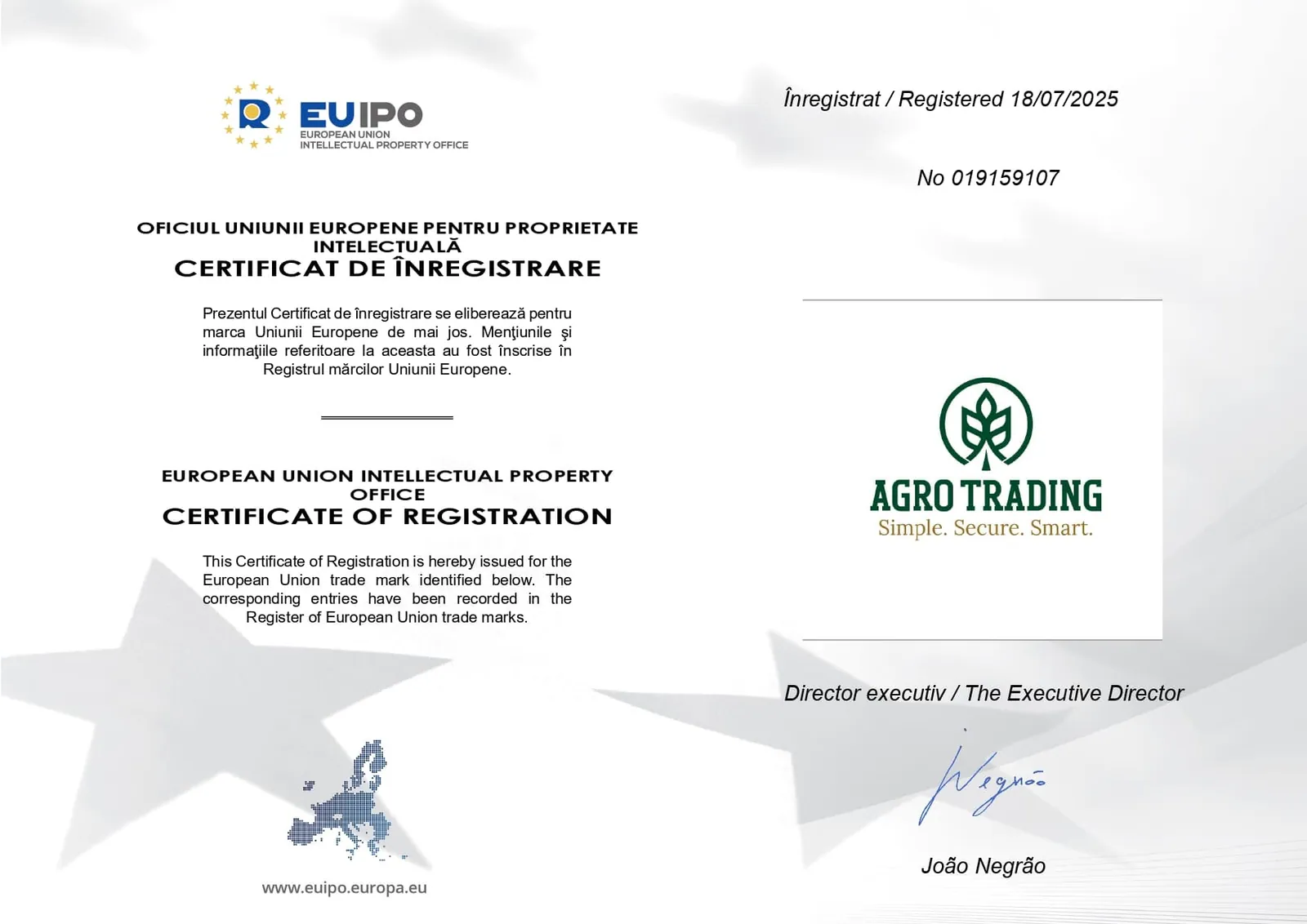 EUIPO Certificate